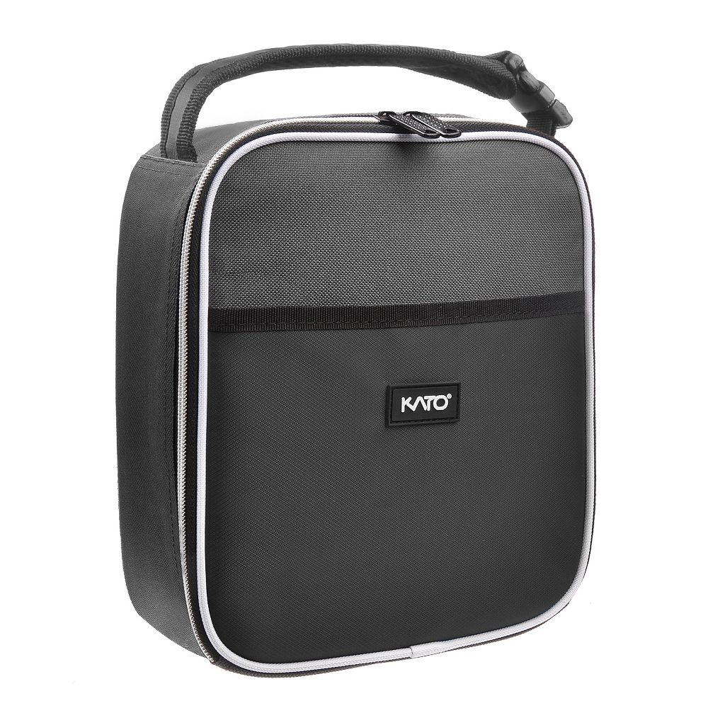Small Insulated Lunch Tote Bag for Adult Kid, Leak-proof Portable Lunch Box for Man Woman with Dual Zipper Closure, 8.5x4x9.5 Inches