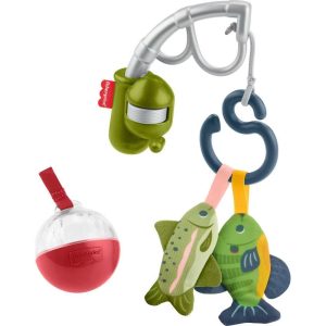 Fisher-Price Mini Me Moments Reel Fun Fishing Gift Set, Baby Learning Toys for Newborn Sensory Play - 4pc