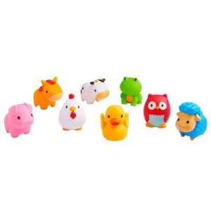 Farm Squirts Bath Toy 8pk: Educational Animal Learning, Fun Plastic Toys