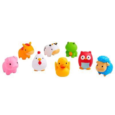 Farm Squirts Bath Toy 8pk: Educational Animal Learning, Fun Plastic Toys