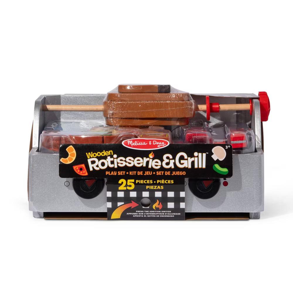 Rotisserie and Grill Wooden Barbecue Play Food Set (24pc): Toddler Creative Kitchen Accessories - Image 7