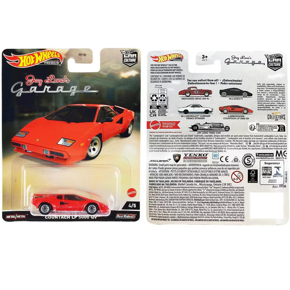Lamborghini Countach LP 5000 QV Red "Jay Leno’s Garage" Diecast Model Car - Image 3