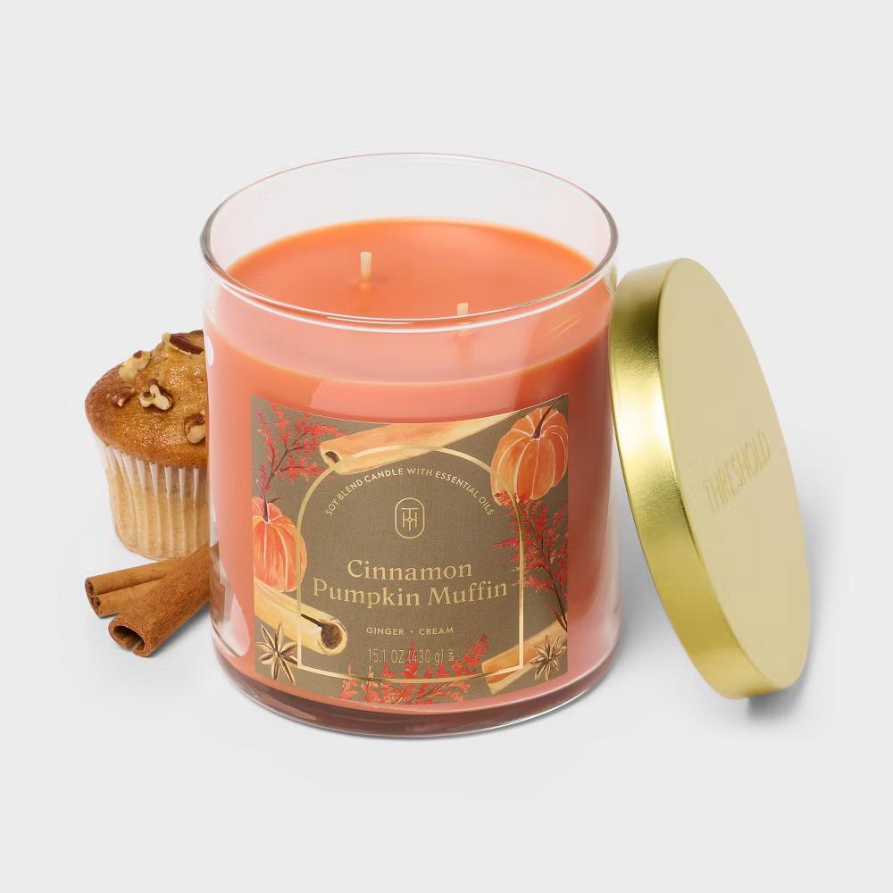 2 Wick Glass Jar Candle with Lid 15.1oz - Image 10