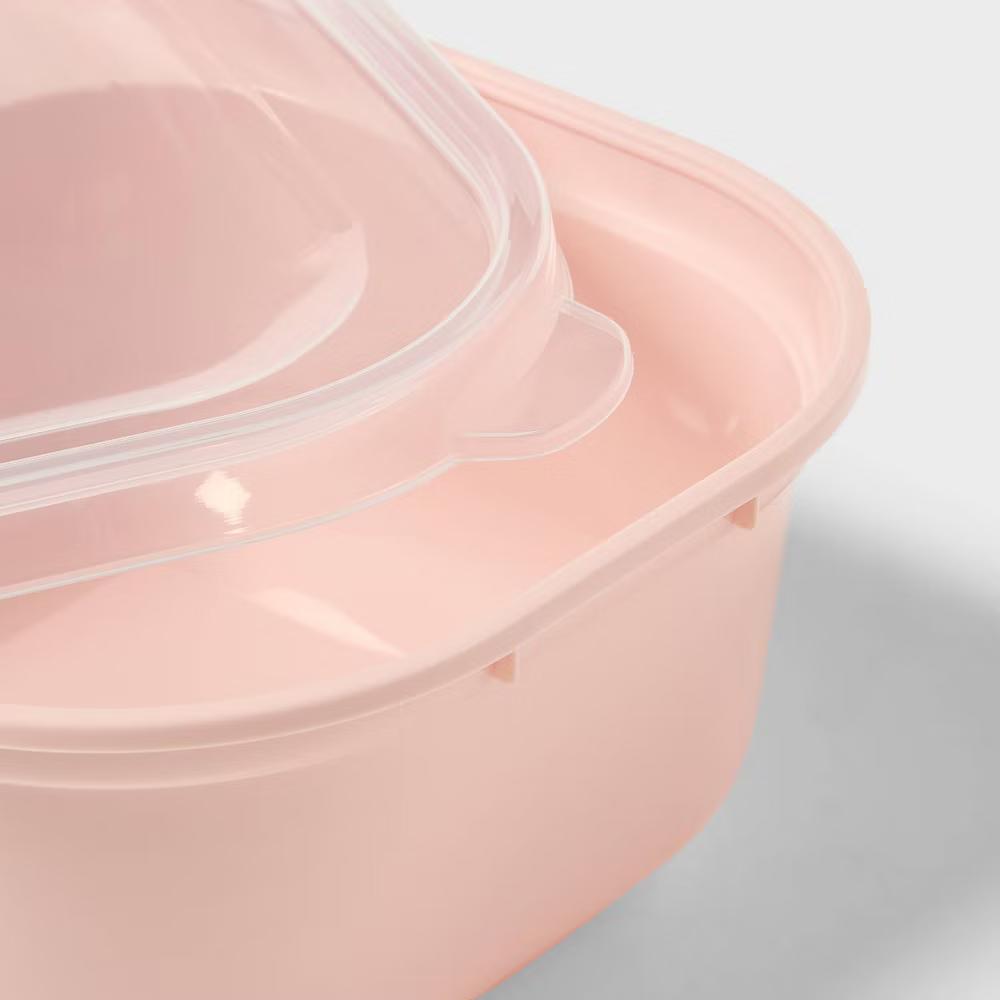10pc (Set of 5) Divided Plastic Meal Prep Food Storage Container Set - Image 7