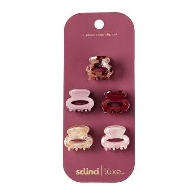 lüxe Mini Acrylic Open Cut Oval Claw Clips - 5pcs: Hair Styling, All Hair Types - Image 6