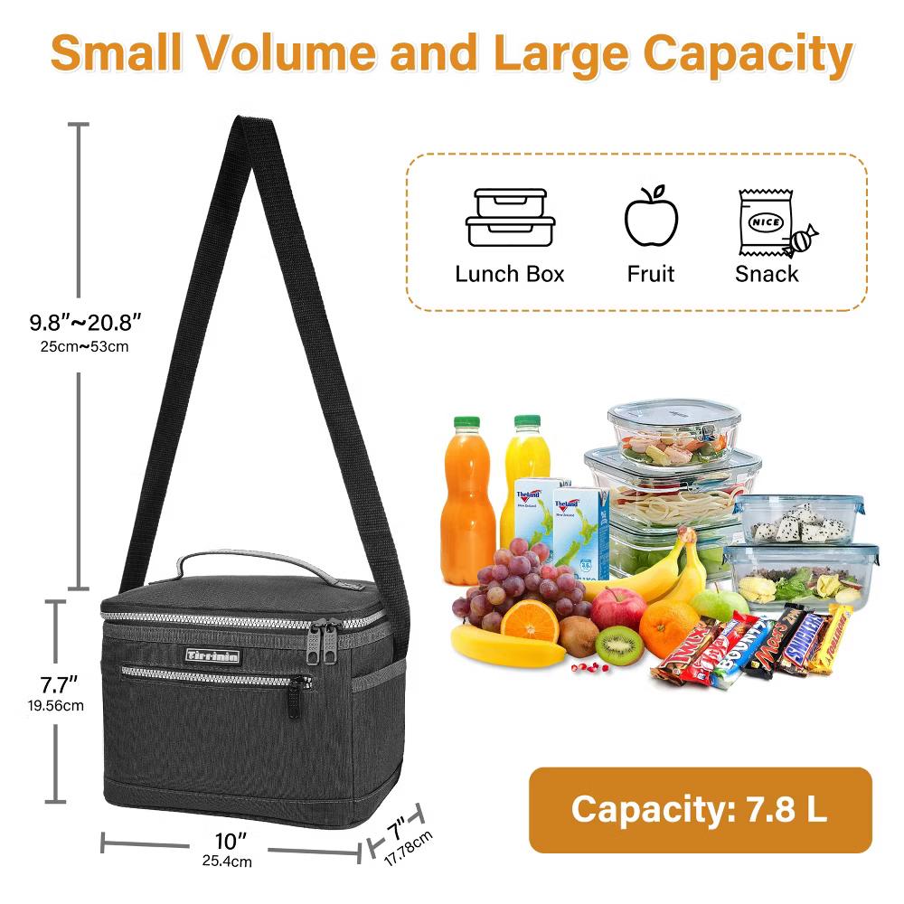 Small Insulated Lunch Bag for Men Women Kid, 7.8L Leakproof Thermal Reusable Lunch Cooler Tote Bag, Adult Insulated Lunch Box - Image 16