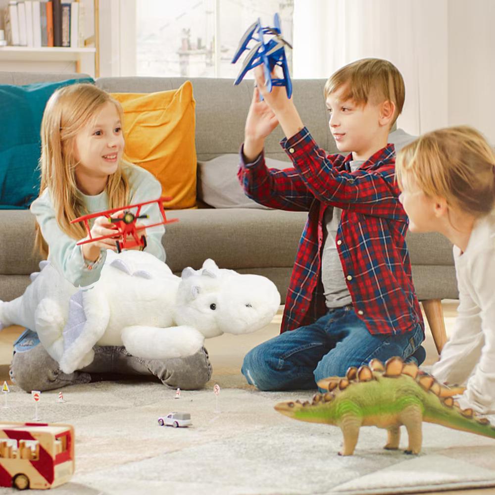 TITQWOP Dinosaur Plush Toy Pillow, Cute Stuffed Animal Toys, Soft Long Dinosaur Body Pillow Gift for Kids Boys Girls 28inch - Image 11