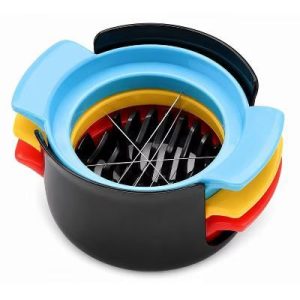 Home Collection 3 in 1 Egg Slicer Cutter and Strawberry Divider Kitchen Tool