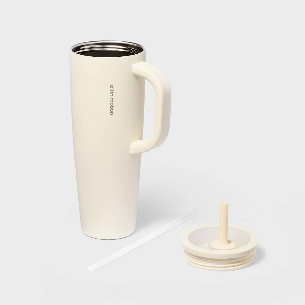 StrawBlue40 fl oz Stainless Steel Tumbler with Straw - Image 15