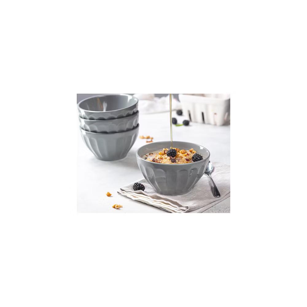 Kook Ceramic Cereal Bowls, 24 oz, Set of 6 - Image 5