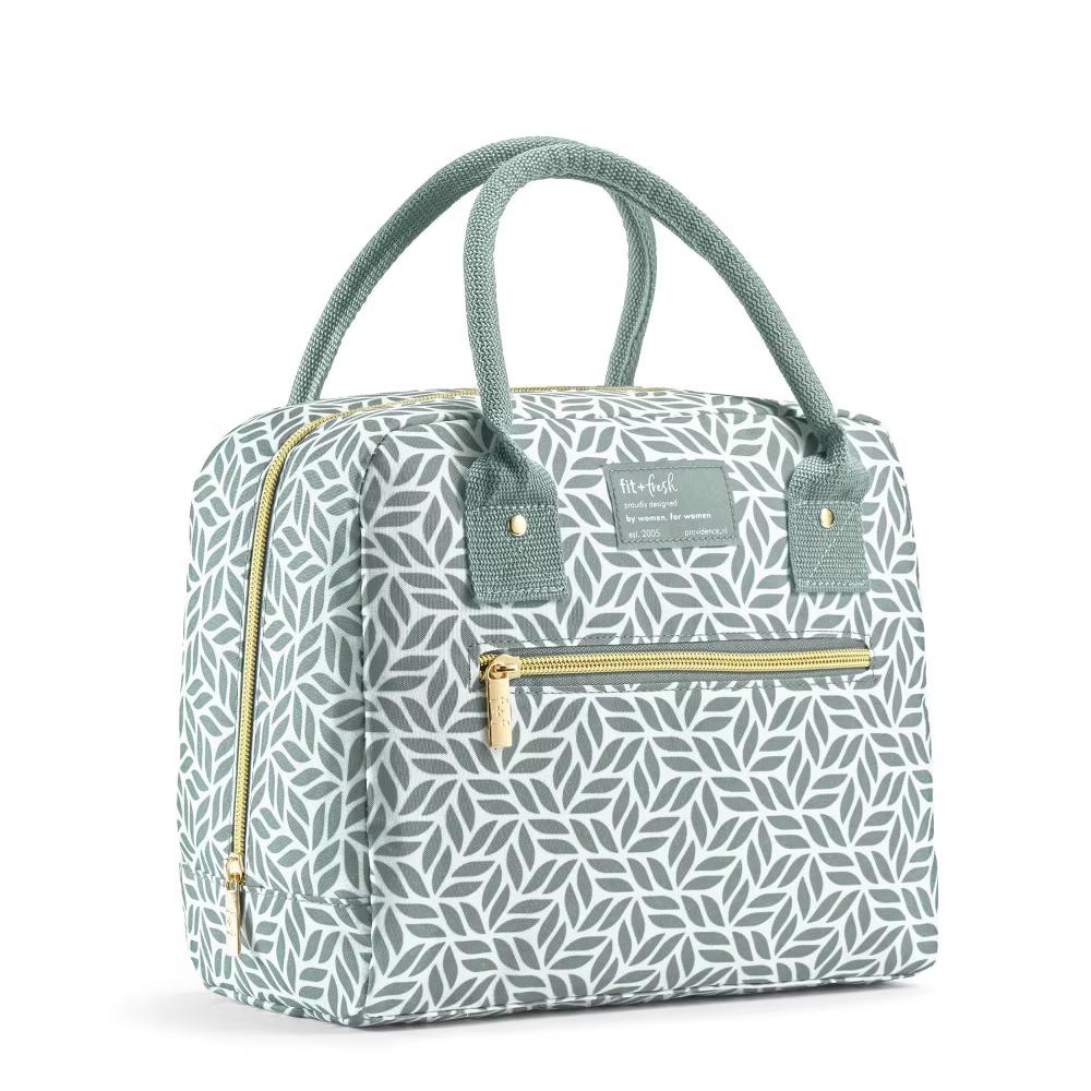 Bloomington Lunch Bag - Sage Tesselating Geo: Insulated Lunchbox Set - Image 2