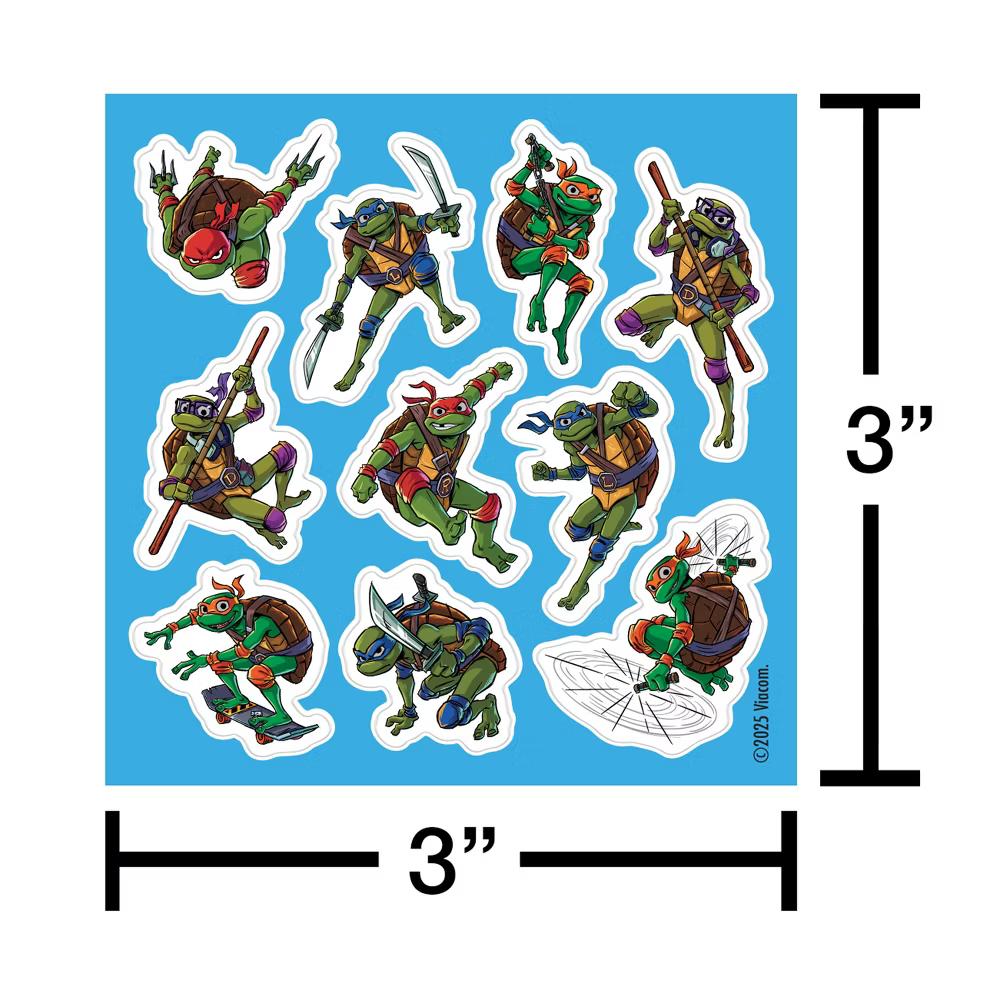Nickelodeon Teenage Mutant Ninja Turtles Mini Sticker Book for Kids 101ct - 8 Sheets