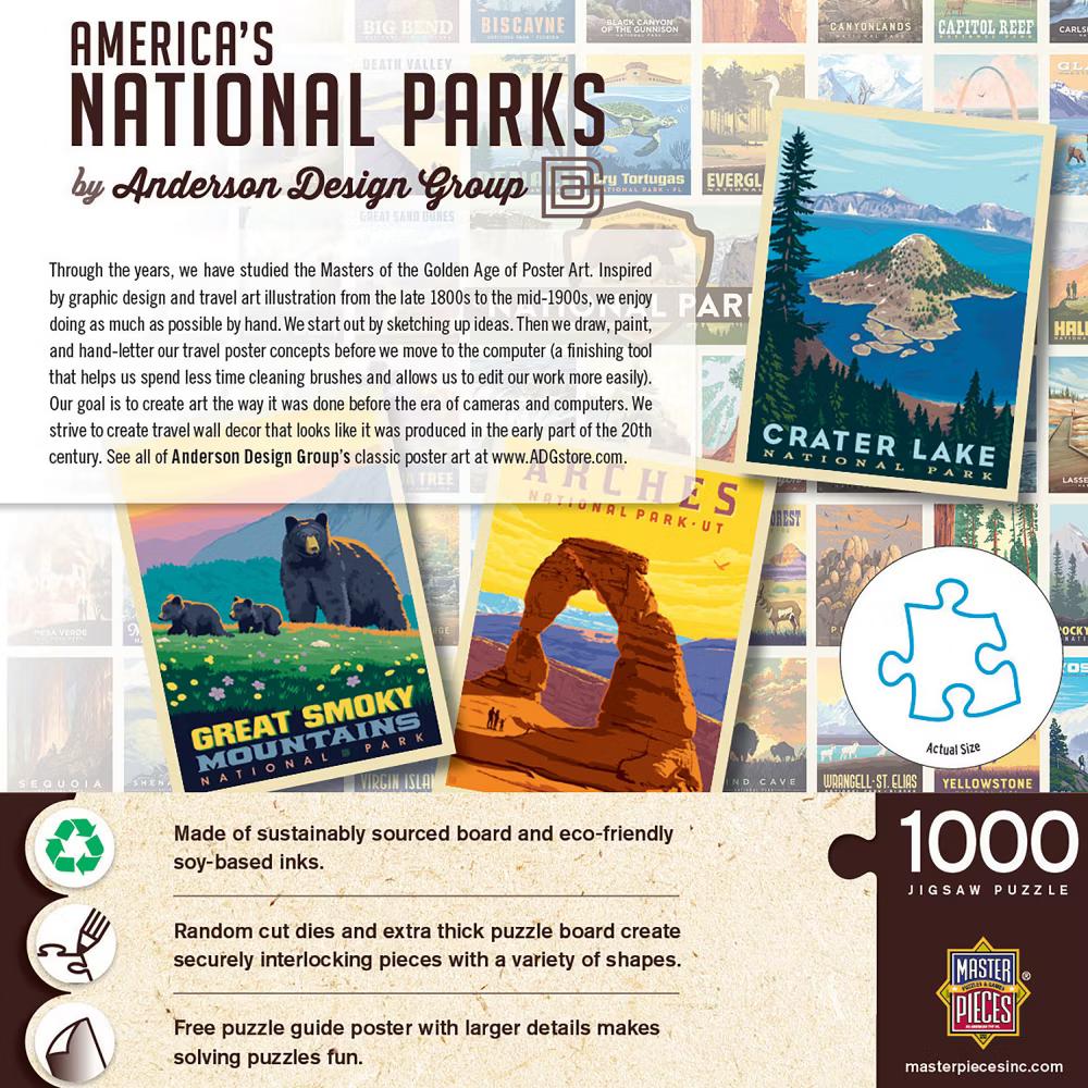 National Parks - Vintage Collage Poster Art 1000 Piece Adult Jigsaw Puzzle 19.25" by 26.75" - Image 6