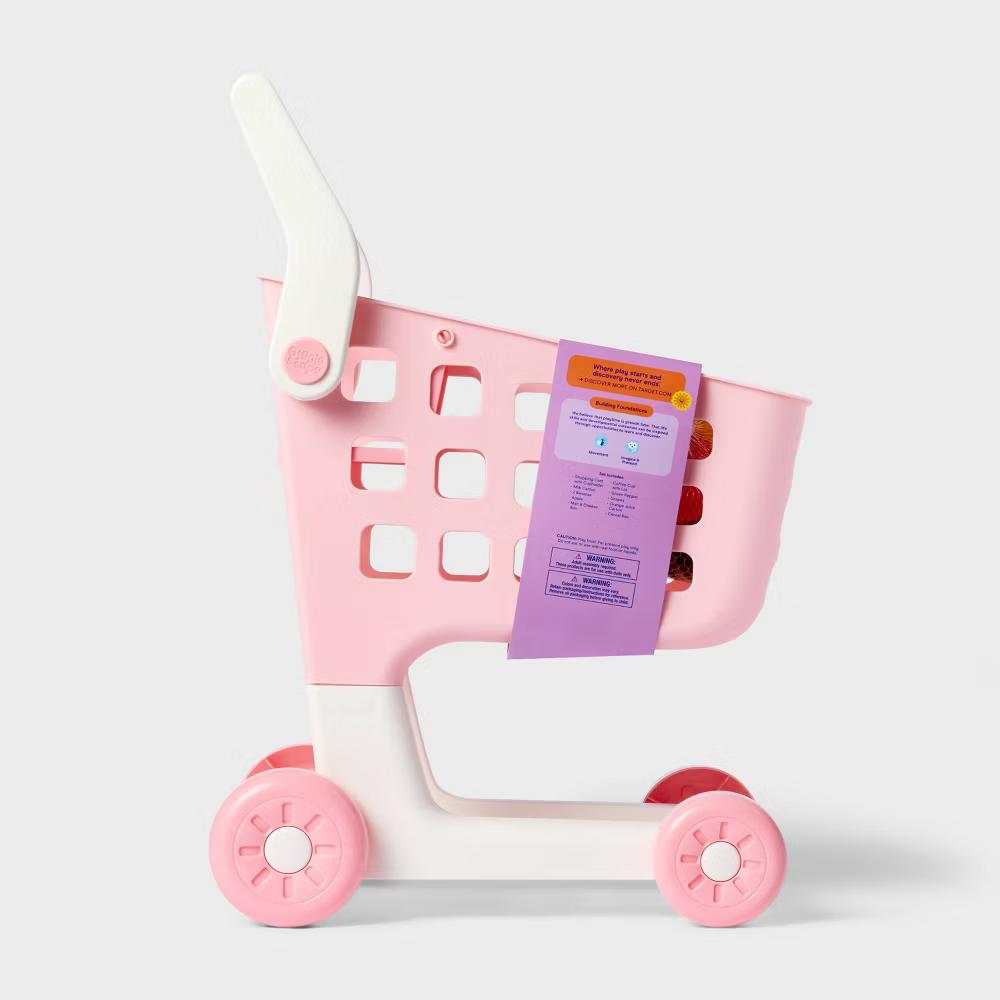 Shopping Cart and Accessories Playset - Fits 14-Inch Dolls, Includes Play Food, 12 Doll Accessories