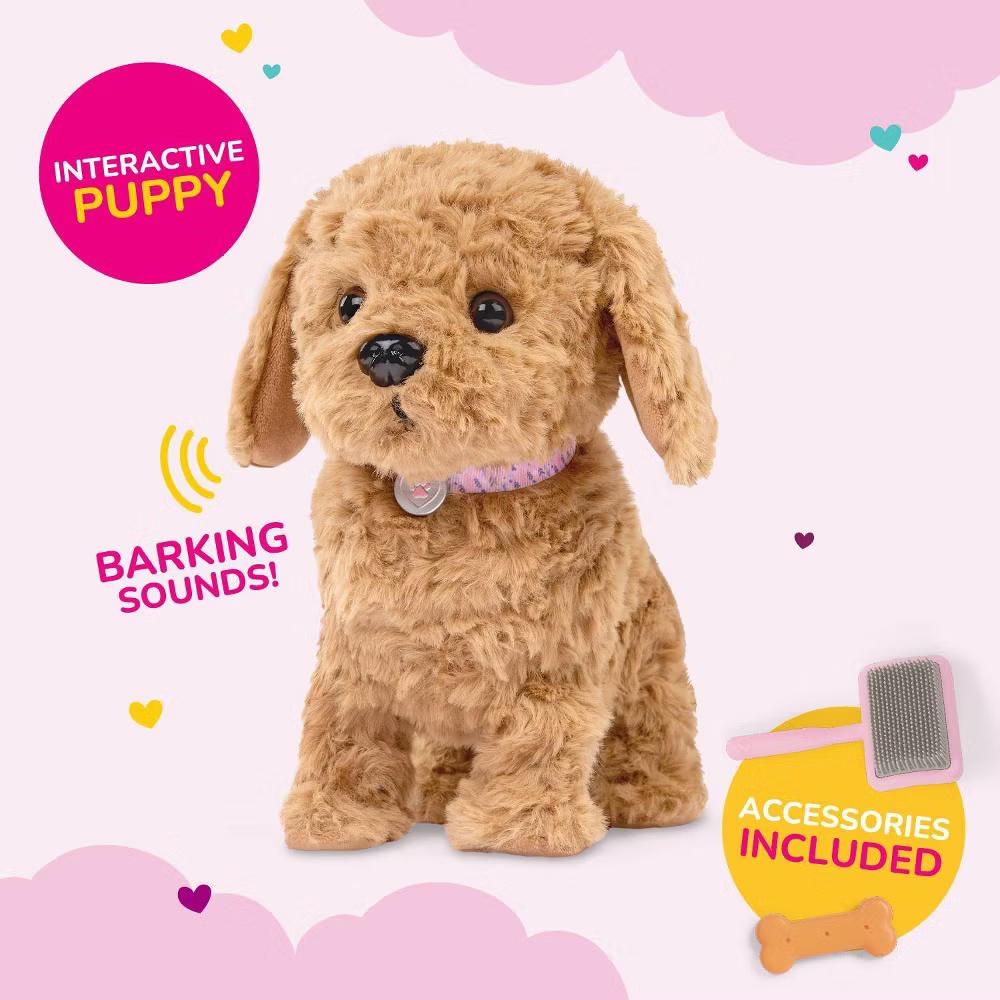 Playful Paws Goldendoodle Puppy Walking & Barking Electronic Interactive Pet Dog Plush: Plastic Polyester Toy - Image 6