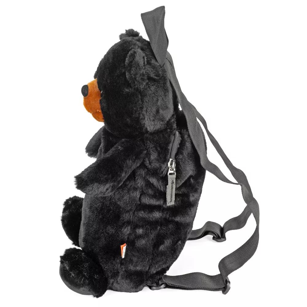 Backpack Black Bear, Mini Backpack, Animal Bag, 14 Inches, Gift for Kids, Plush Zoo Animal - Image 3