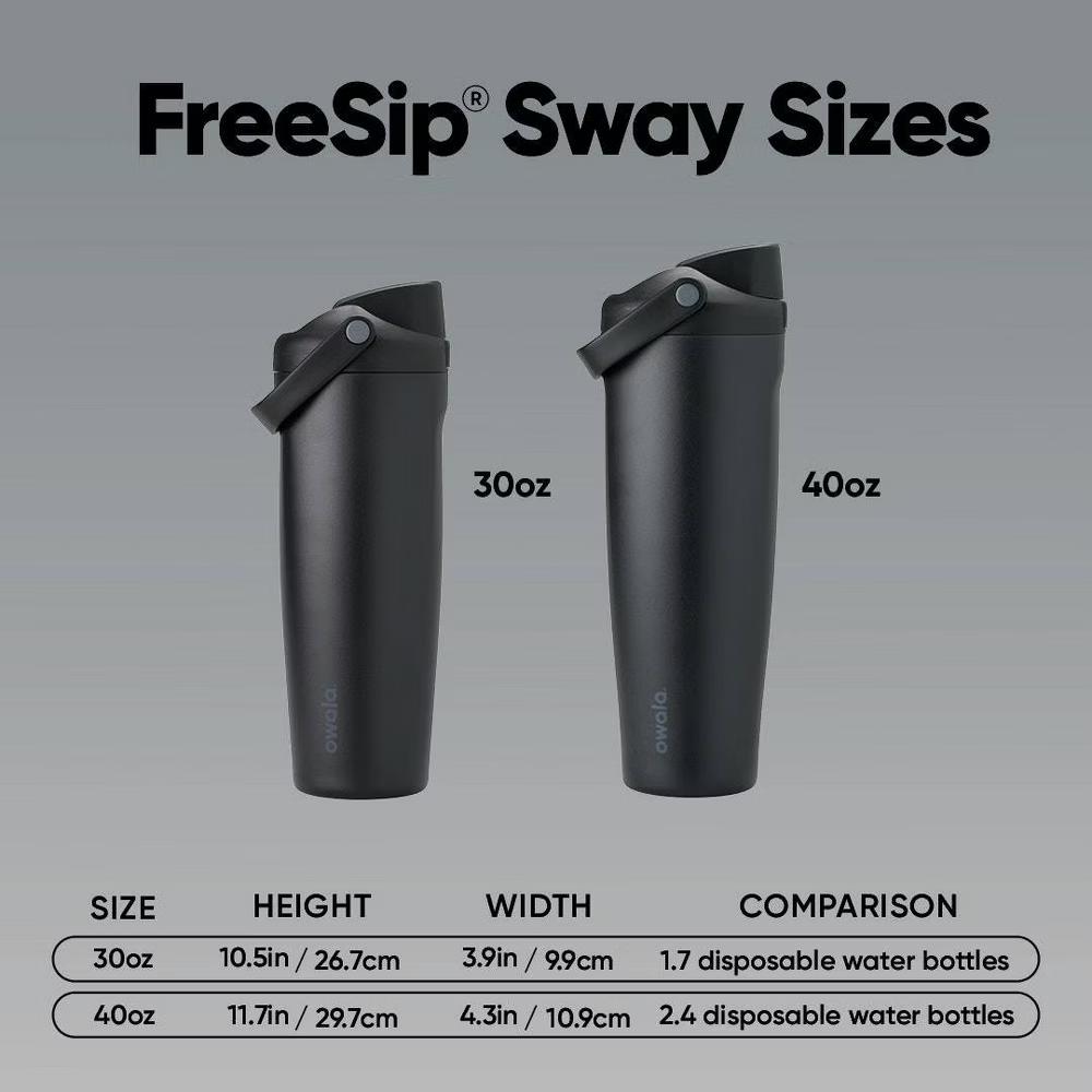 Stainless Steel FreeSip Sway Water Bottle - Image 99