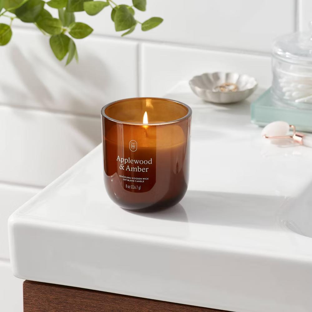 Glass Wooden Wick Jar Candle - Image 4