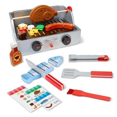 Rotisserie and Grill Wooden Barbecue Play Food Set (24pc): Toddler Creative Kitchen Accessories - Image 6