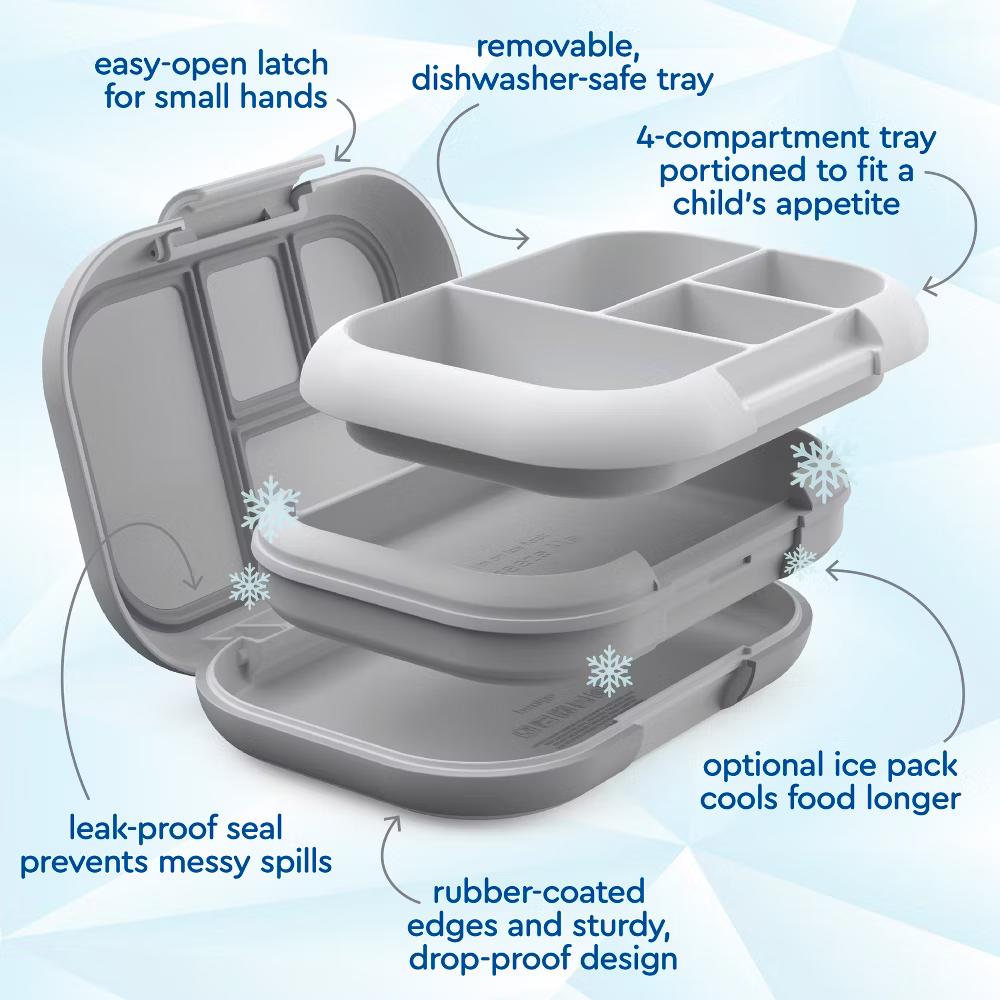 Kids' Chill Lunch Box, Bento-Style Solution, 4 Compartments & Removable Ice Pack - Image 50