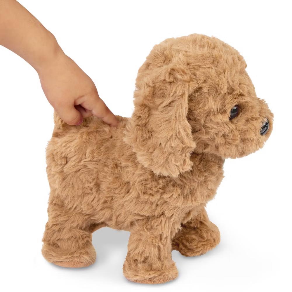 Playful Paws Goldendoodle Puppy Walking & Barking Electronic Interactive Pet Dog Plush: Plastic Polyester Toy - Image 2