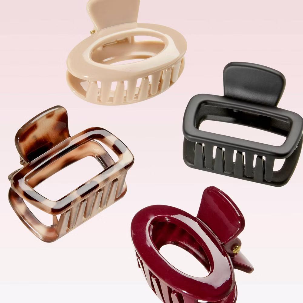Mixed Shape Mini Claw Clips - All Hair - 4pcs: Hair Styling, Fashion, Securing Hair - Image 4