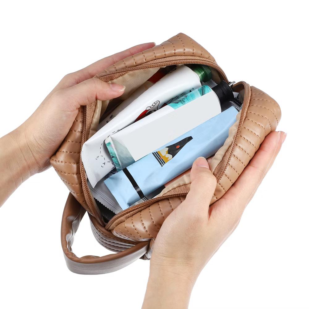 Faux Leather Small Makeup Bag - Image 17