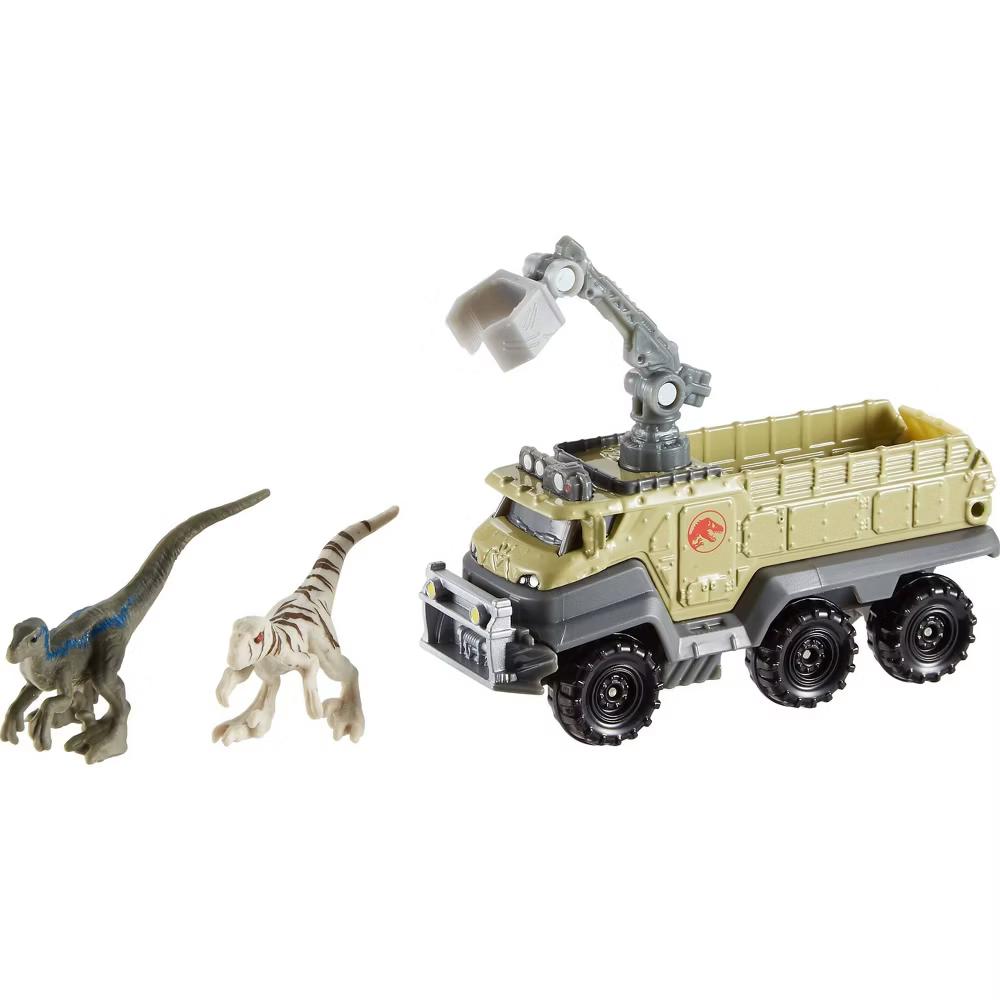 Matchbox Jurassic World Rebirth Dino Transporter Toy Car or Truck and 1-2 Mini Dinosaurs (Styles May Vary) - Image 2