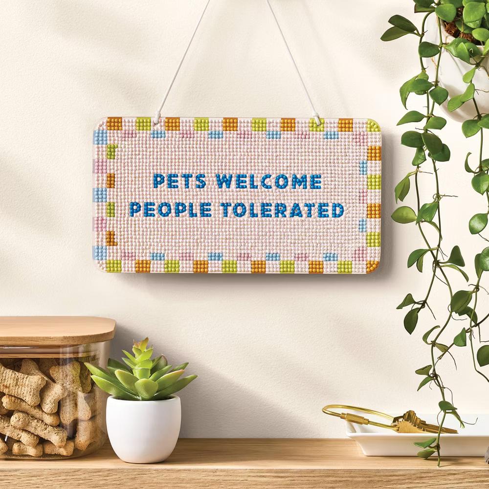 Pets Craft Gem Art Welcome Sign Activity Kit
