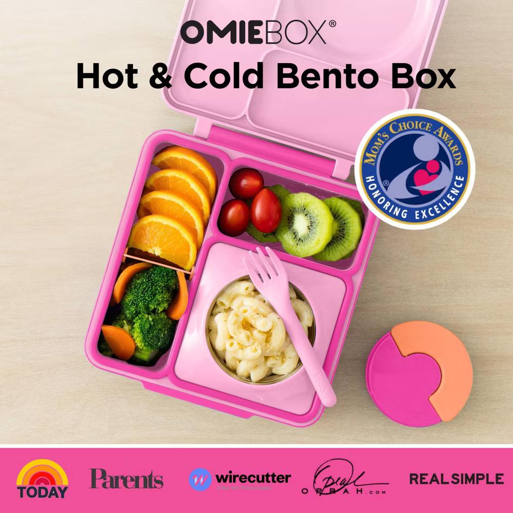 OMIEBox Insulated Bento Lunch Box with Leakproof Thermos Food Jar 3 Compartments - Image 13