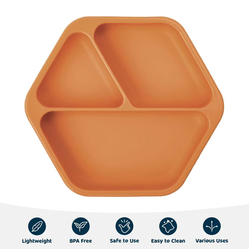 Silicone Suction Divided Plate Baby/Toddler Dish for Independent Eating - Image 6