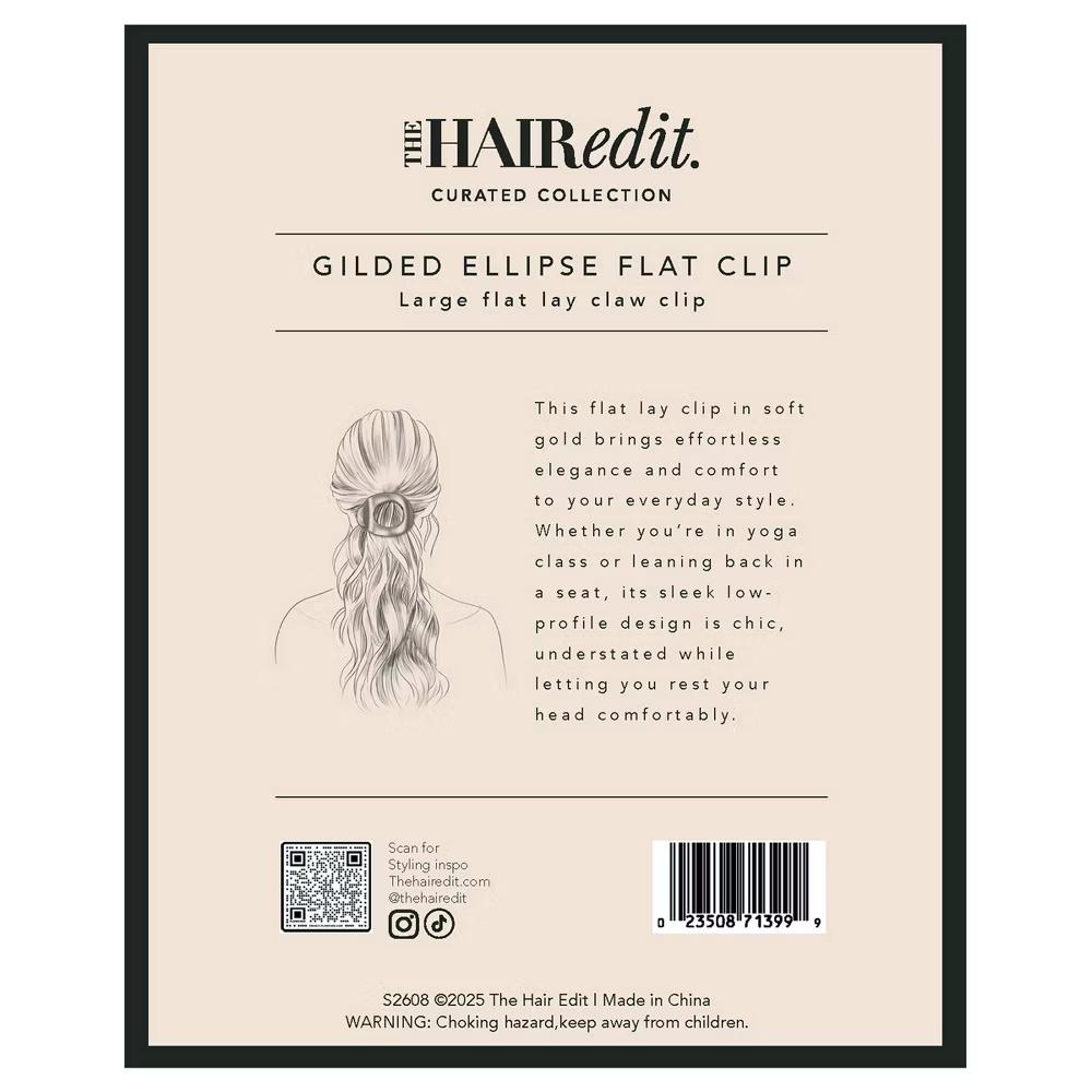 The Hair Edit Gilded Ellipse Flat Lay Claw Clip - Image 6