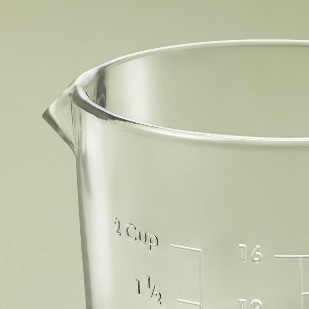 2 Cup Glass Measuring Cup - with Magnolia - Image 2