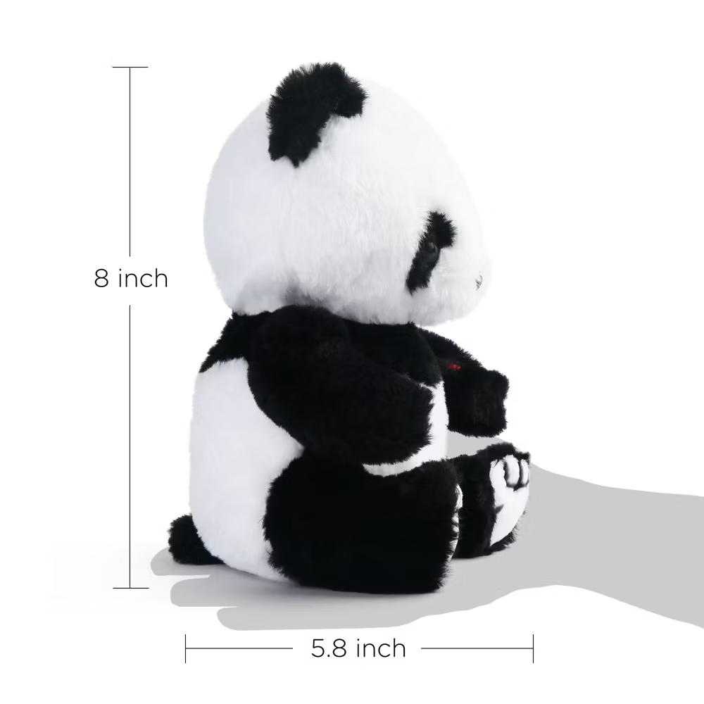 LotFancy Panda Stuffed Animal, 8 in Panda Bear Plush Toy with LED Light, Gift for Girls, Boys, Kids - Image 4