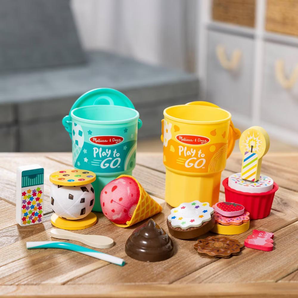 Play to Go 2-Pack: Cake and Cookies And Ice Cream, Play Food Travel Toys