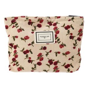 Women's Floral Zipper Flower Makeup Bags and Organizers 1 Pc
