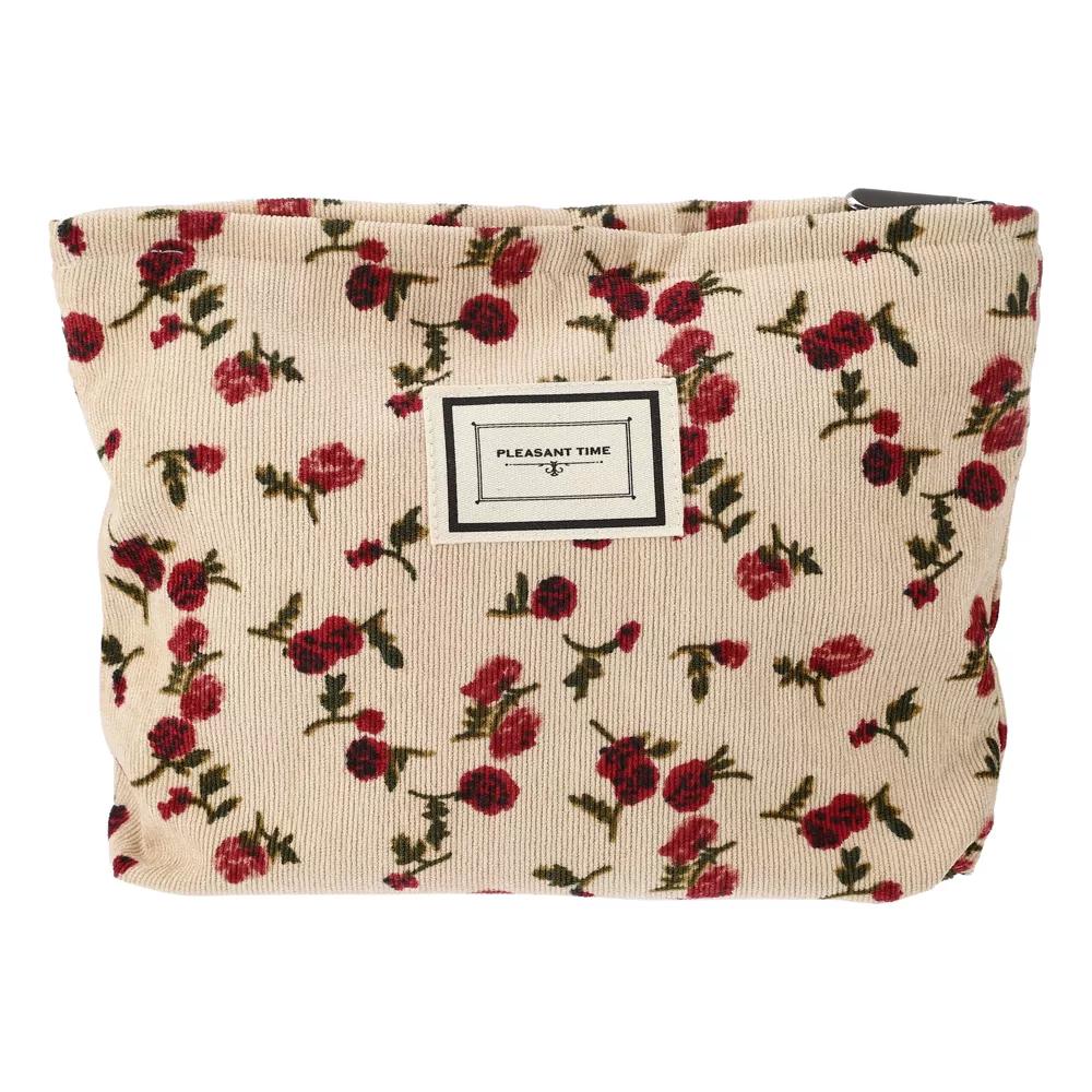 Women's Floral Zipper Flower Makeup Bags and Organizers 1 Pc