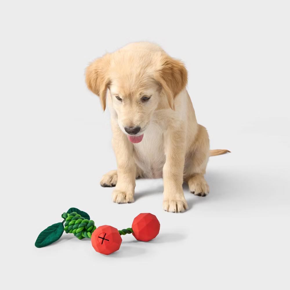 Cherries Dog Toy - Rubber, Tug, Occupy, Fetch - Image 3
