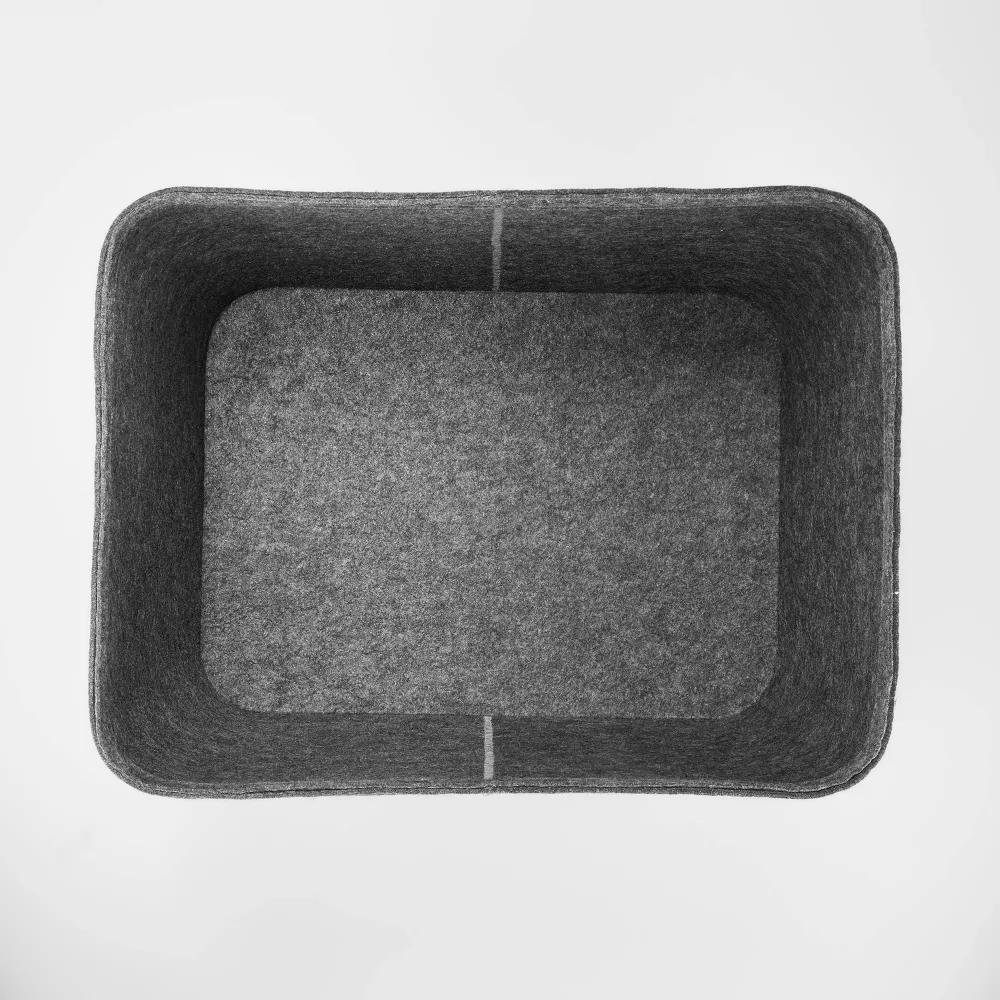 Rectangle Felt Basket with Stitching - Image 11