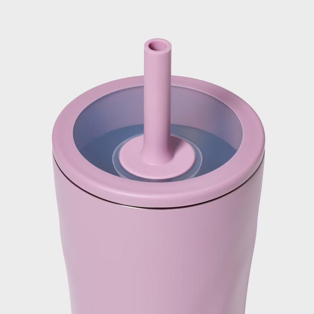 20 fl oz Stainless Steel Tumbler with Straw - Image 13