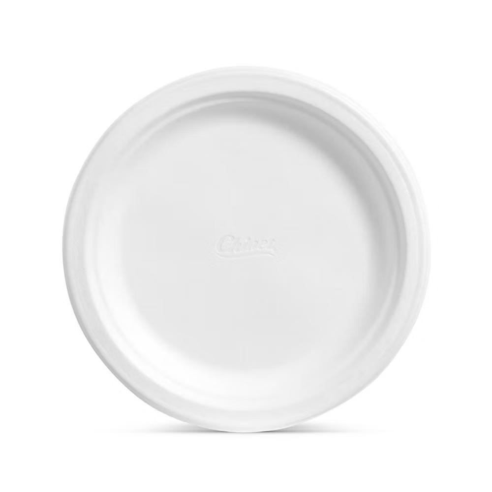 Classic Round Dinner Plate 10 3/8" - 18ct: Disposable Serveware, Molded Fiber - Image 3