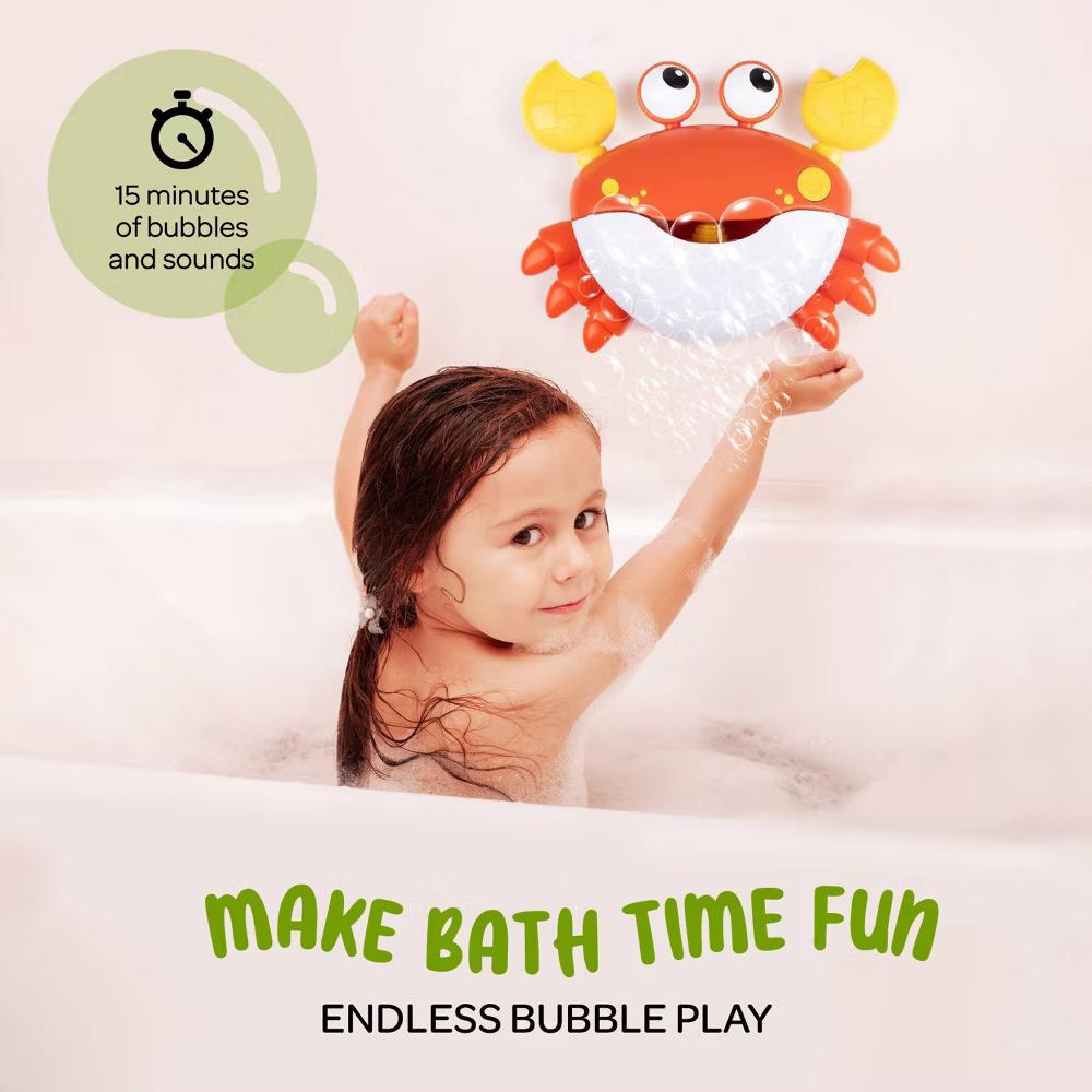 Hoovy Crabby Bubble Bath Bubble Maker with 12 Children's Songs Bath Toy - Image 7