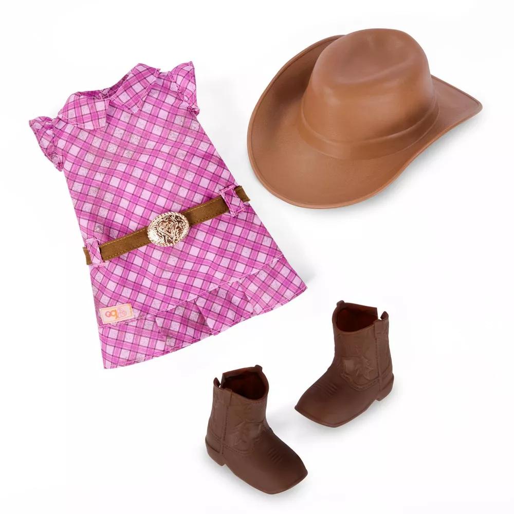 Callie with Hair Play Foal 18" Doll & Horse Accessory Set: Plastic & Polyester, Wavy Blonde Hair, Blue Eyes - Image 5