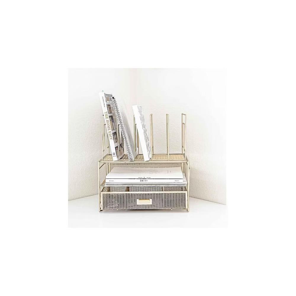 Blu Monaco Desk Organizer with File Sorters & Drawer - Image 16