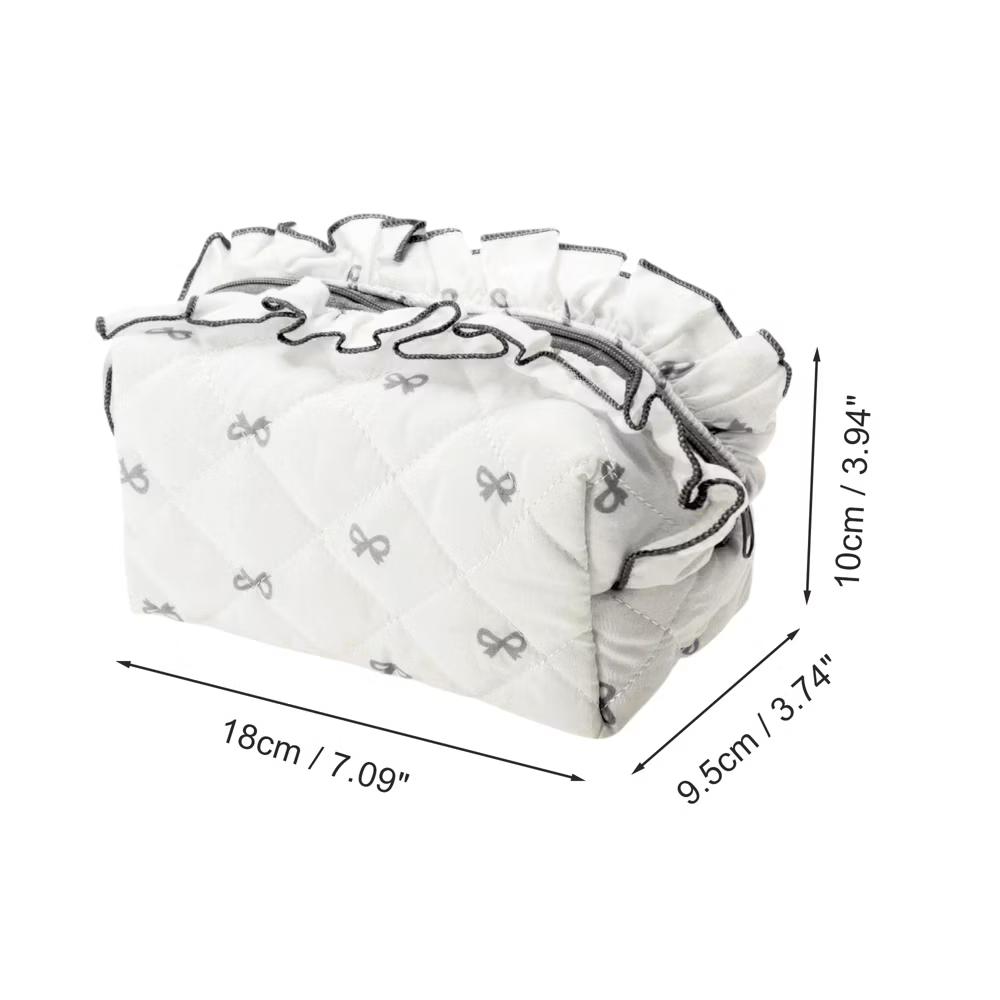 Lace Bow Ruffles Makeup Bag 1 Pc - Image 16