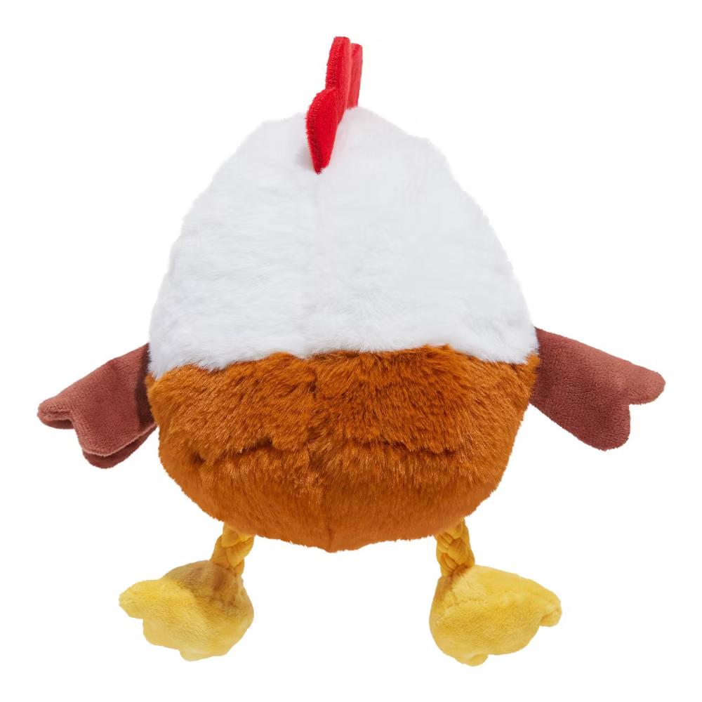 9.5" Classic Fuzzy Farm Rooster Plush Rope Dog Toy - Image 5