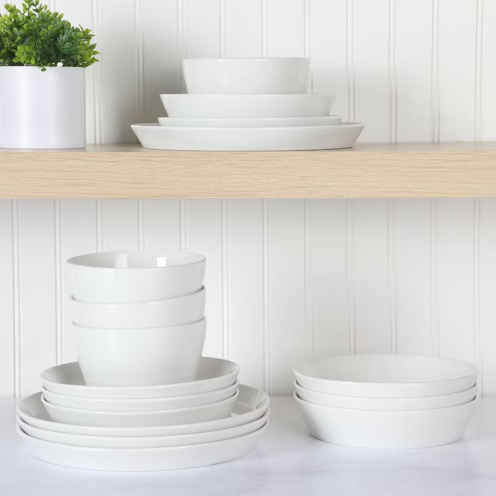 Martha Stewart Selma Chip & Scratch Resistant Dinnerware Set, Plates and Bowls Dishes Set - Image 8