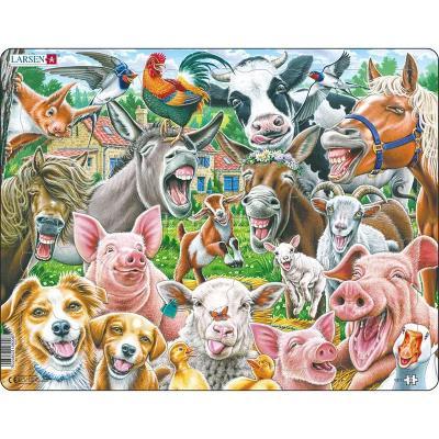Larsen Happy Farm Kids' Jigsaw Puzzle - 33pc: Educational Fun for Fine Motor, Creative Thinking, Memory - Image 3