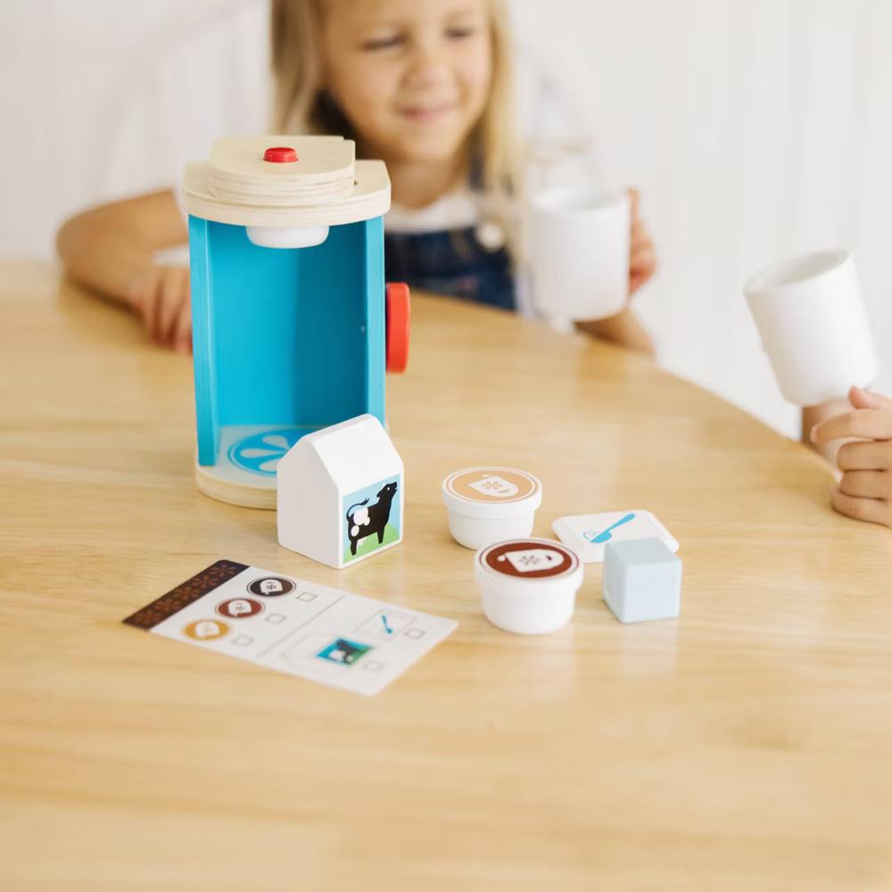 11-Piece Brew and Serve Wooden Coffee Maker Set - Play Kitchen Accessories - Image 10