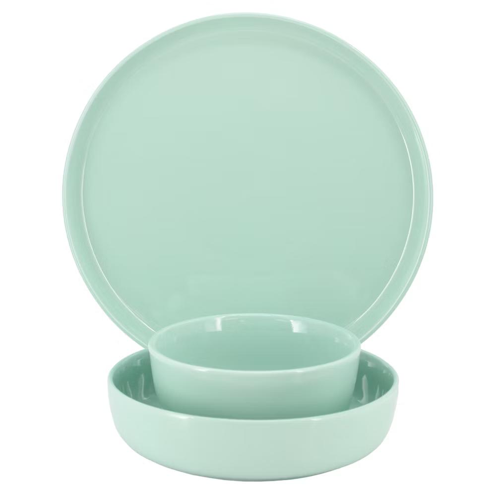 Duncan 18 Piece Porcelain Dinnerware Set in White - Image 10